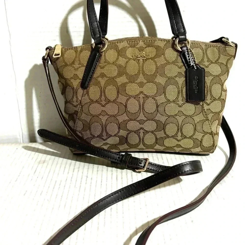 Coach Cc Signature Print Canvas Crossbody Handbag - image 2